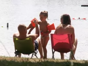 Familie am Strand